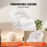 Hanging Hammock Swing Chair, 330 Lbs Capacity, Macrame Hanging Chair with Cushion and Mounting Hardware, Cotton Rope Swing Chair for Bedroom, Balcony, Patio, Garden, Beige Image 4