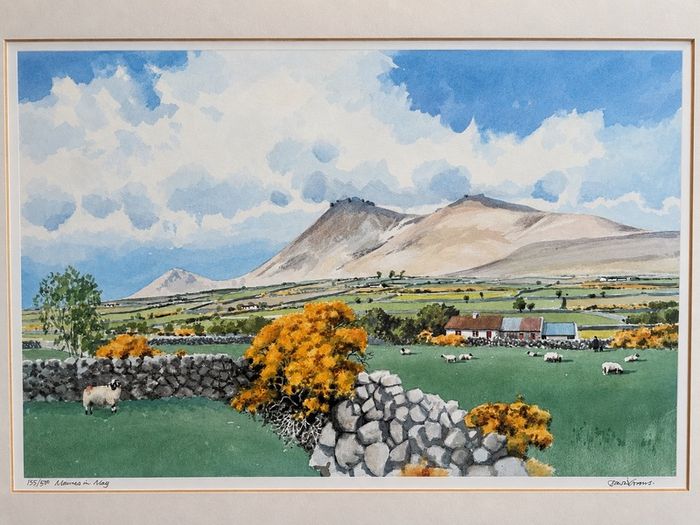David Evans RUA Mournes in May Signed Limited Edition Framed Print