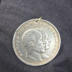 1902 King Edward 7th and Queen Alexandra coronation medal