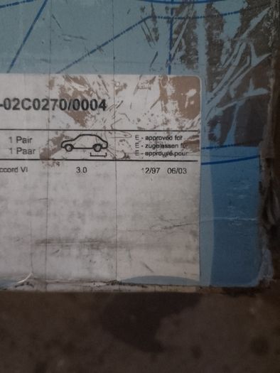 honda accord rear discs new