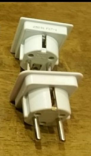 UK 3 Pin Socket to 2 Pin European