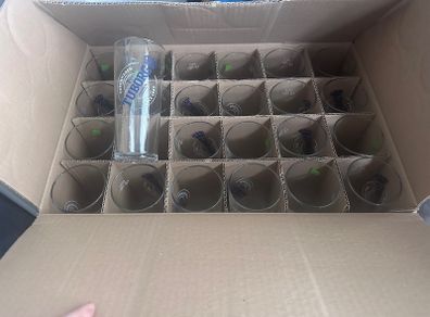 Box of tuborg pint glasses