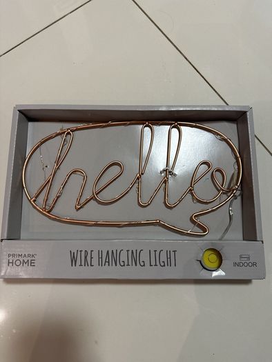 Wire hanging light