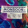 Vintage Monsoon Drop Waist Silk Dress Size Uk14 Image 5