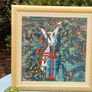 Mongol Princess Warrior Oil on Silk Image 2