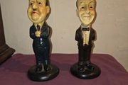 Ceramic Painted Laurel and Hardy Figures