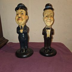 Ceramic Painted Laurel and Hardy Figures