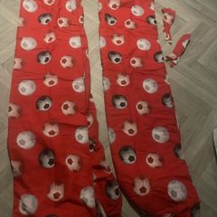red football curtains