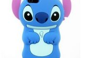 iphone5 3D Cartoon Stitch Soft Silicon Case Cover Blue