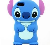 iphone5 3D Cartoon Stitch Soft Silicon Case Cover Blue