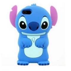 iphone5 3D Cartoon Stitch Soft Silicon Case Cover Blue