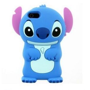 iphone5 3D Cartoon Stitch Soft Silicon Case Cover Blue