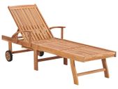 Sun Lounger Solid Teak Wood