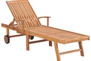 Sun Lounger Solid Teak Wood