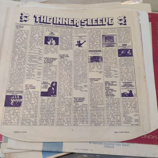 LP record vinyl sleeves and inners