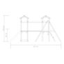 Playhouse with Ladder, Slide and Swings 252x432x218 cm Wood Image 4