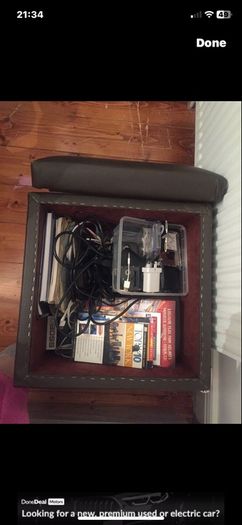 2 Seated storage box with lid one large and one small