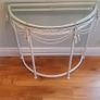 White Wrought console table and mirror set Image 5