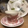 Vintage Royal Tudor Ware "Olde England" Pink / Red Transferware Teacup & Saucer Set Image 8