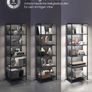 Bookcase with 6 levels and  LED lights with 25 colors, 6 brightness levels, 10 flashing modes, and 6 flashing speeds Image 6