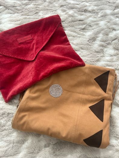 Anna Trzebinski Stunning Cashmere & Suede Wrap