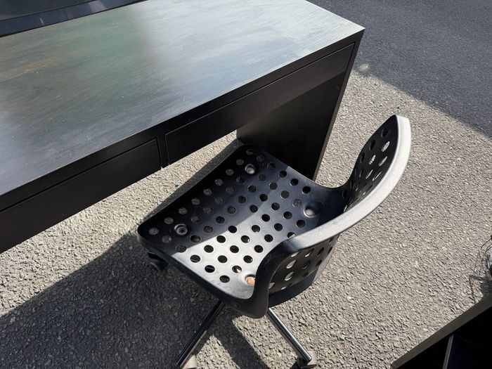 desk with chair