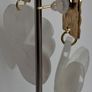 Hammered Square Stud Cream Hibiscus Floral Earrings Image 4