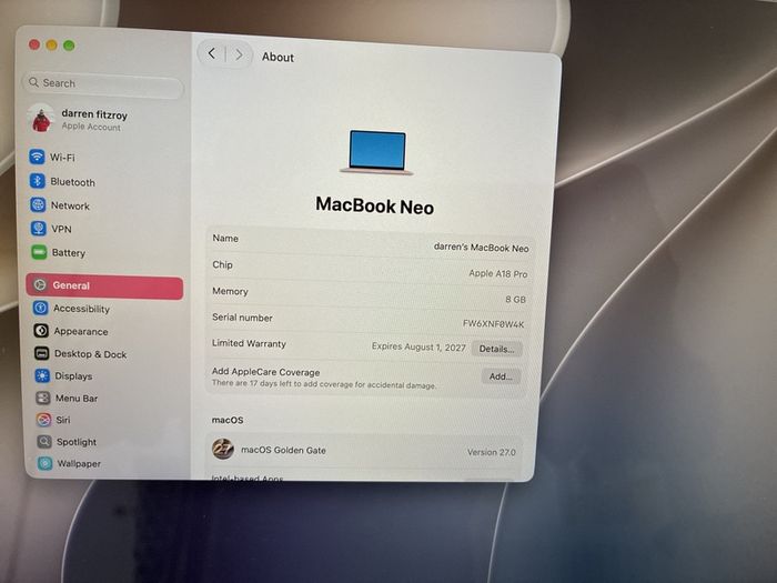 MacBook Neo 500g