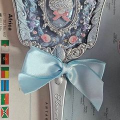 Flower Knows Shell Collection Mirror in Blue