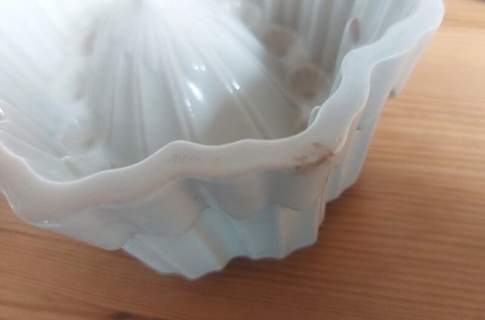 Fabulous Antique Highly Collectable Edwardian Art Deco Ironstone Jelly/Blancmange Mould, by Shelley, in the Savoy (Oval, Cream Centre) Shape, Size Large, Circa 1916 to 1925, Named After the Savoy Hotel in London