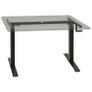Manual Height Adjustable Standing Desk Frame Hand Crank Black Image 4