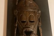 African hand craved vintage wooden mask postage available