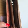Desigual Brown Studded Cutout Zip-Around Purse Wallet Image 9