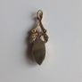 Vintage 9ct gold marquise opal pendant Edwardian style Image 2