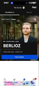 2 Berlioz Tickets Collins Barracks
