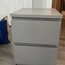 Grey 2-Drawer Nightstand / Bedside Table Image 2