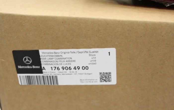 Mercedes A class rear lamp offside W176 LED a1769064900