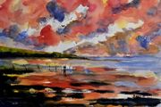 Donegal sunset watercolour