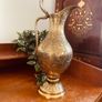 Vintage Brass Engraved Jug H27cm Image 2