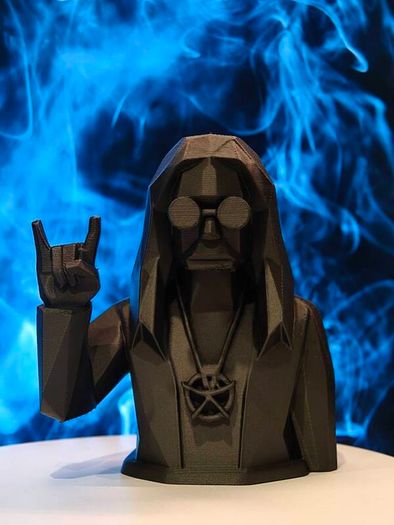 3D Printed Low Polygon Ozzy Osbourne Bust
