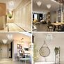 Modern Elegant Crystal Chandelier Lighting,K9 Ceiling Chandeliers Lights, 250mm, Beaded Light Shade with Clear Acrylic Jewel Droplets,Flush Mount LED Ceiling Light for Dining Room Bedroom Livingroom Image 5