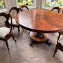 William IV style flame mahogany table & chairs Image 6