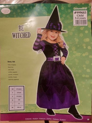 Halloween costume Witch 3-4 years old