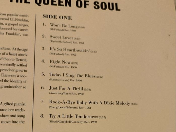Aretha Franklin  The Queen Of Soul vinyl 2018 new