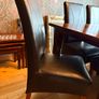 Stunning Solid Mahogany Dining Table & 8 Leather Chairs Image 6
