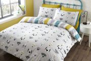 Cool Dogs Easy Care Double Duvet Set Grey (FREE POSTAGE)