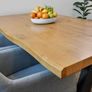 Oak dining table, bench & 3 chairs Image 2