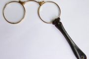 Victorian Rolled Gold Lorgnette: Flip Up Spectacles, Theatre Glasses