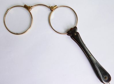 Victorian Rolled Gold Lorgnette: Flip Up Spectacles, Theatre Glasses