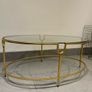 Gold coffee table with Glass Top Image 4